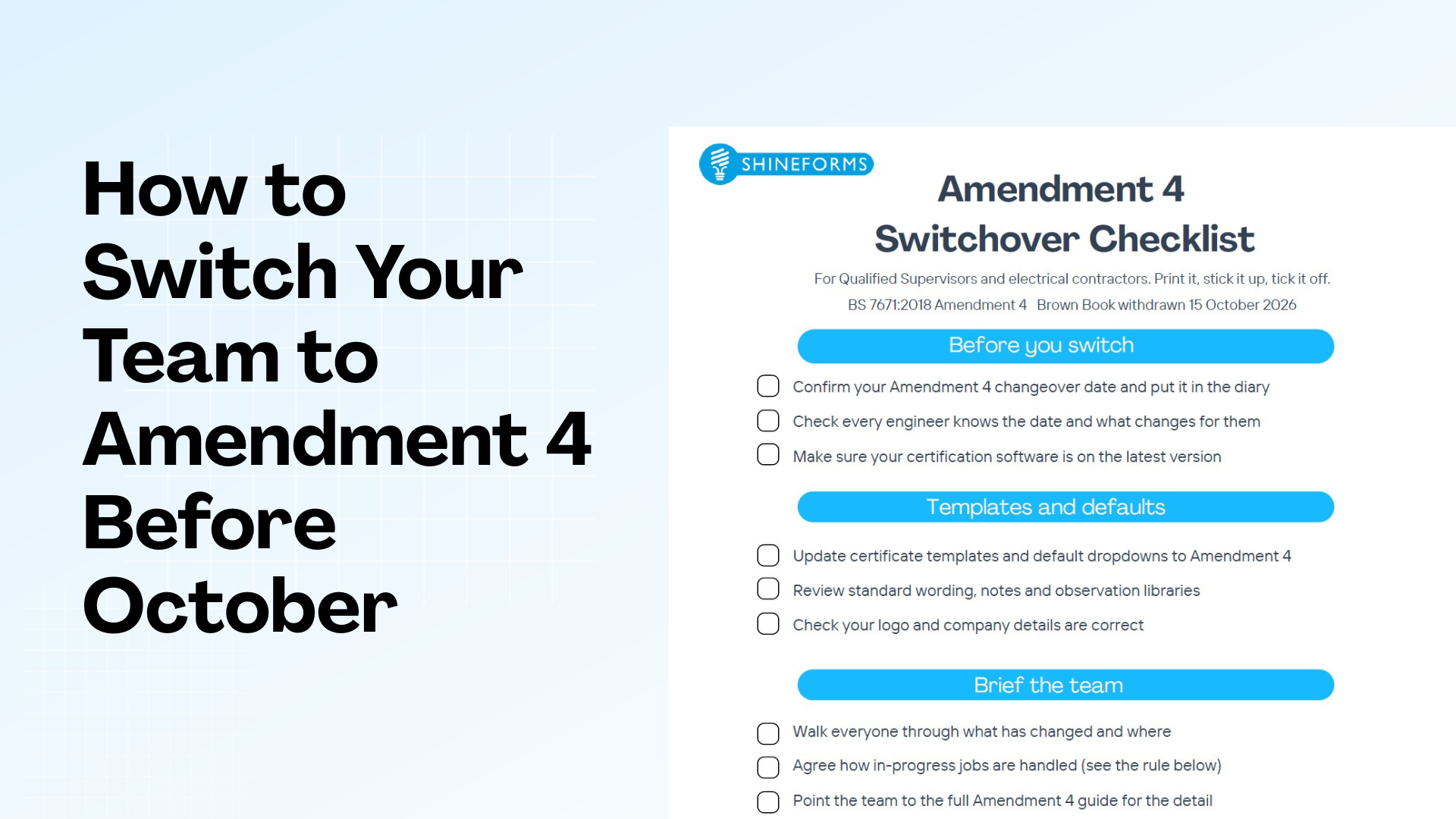 How to Switch Your Team to Amendment 4 Before October